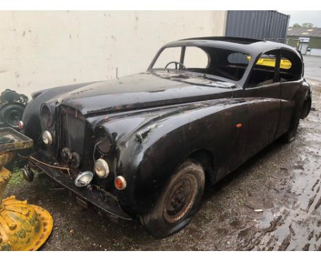 A VINTAGE JAGUAR MARK VII FOR RESTORATION - WITH ENGINE, apart from the engine this is a shell with no seats or interior stru