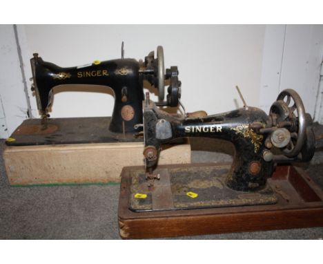 TWO VINTAGE SEWING MACHINES