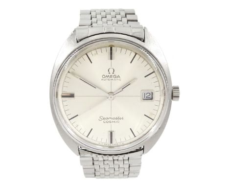 Omega Seamaster Cosmic gentleman's stainless steel automatic wristwatch, Ref. 166026, serial No. 30406185, silvered dial with