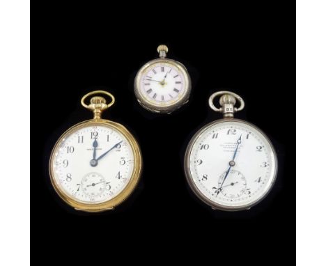 Silver open face leaver 'Admiralty' pocket watch, by Northern Goldsmiths Co Newcastle, case by Dennison, Birmingham 1924, gol