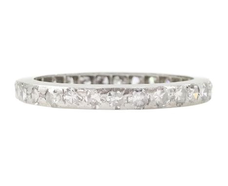 Early - mid 20th century single cut diamond full eternity ring, total diamond weight approx 0.90 caratCondition Report:Approx