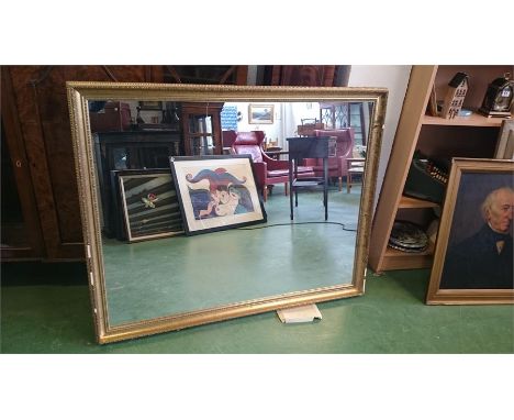 Large gilt framed mirror.