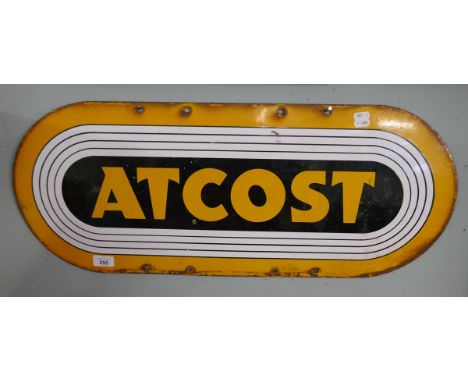 Vintage Atcost enamel sign - IS: 76cm x 30cm 