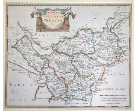 COUNTY MAPS by Robert Morden. Gloucestershire, 1695, 345mm x 420mm, hand-coloured. With 7 other County Maps by Morden of Monm