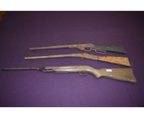A Diana Model 22 .22 Air Rifle along with two unnamed .177 Air Rifles, all af, Purchaser must be over the age of 18