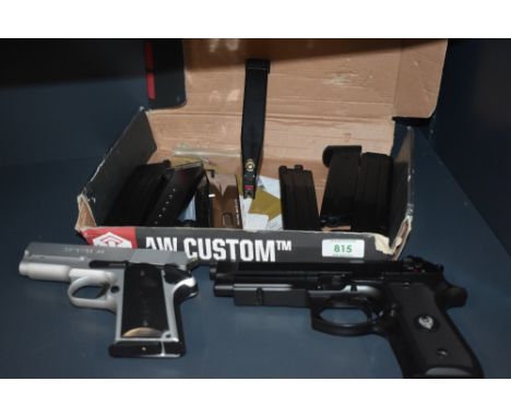 Two model Pistols for repair, Detonics 45 and unnamed along with seven spare magazines, Purcahser must be over the age of 18