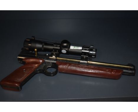 An American Classic Model 1377 .177 Air Pistol with AGS sight fitted