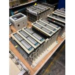(2) Modicon 984 Series 7-Slot PLC Racks, Model AS-HB19-100, w/ AEG Modicon Modules, B827, B838, 984,