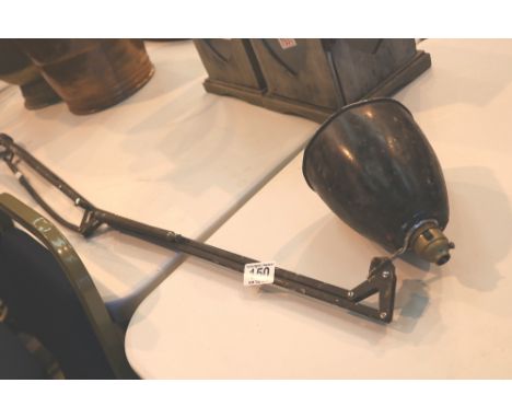 Clamp on industrial angle poise lamp