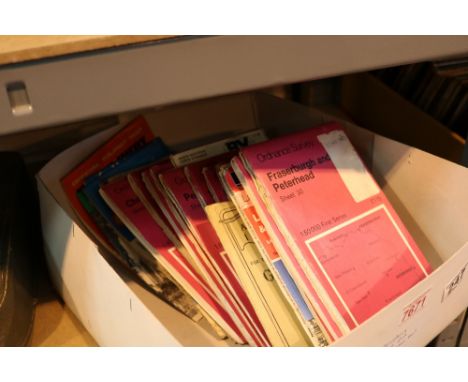 Box of mixed maps, mainly Ordnance Survey