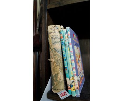 Books: four Enid Blyton first editions, comprising: 'The Valley of Adventure'; and three Noddy titles.