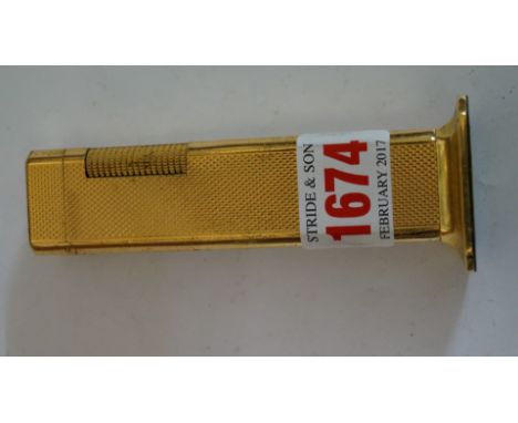 A Dunhill gilt 'Tallboy' lighter.