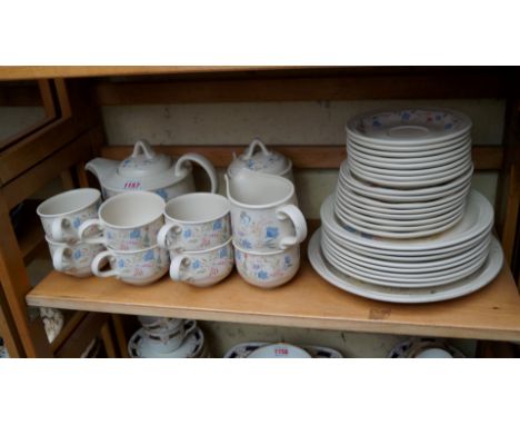 A Poole 'Springtime' pattern tea service.