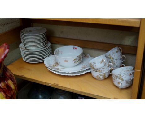 A Limoges part tea service. 
