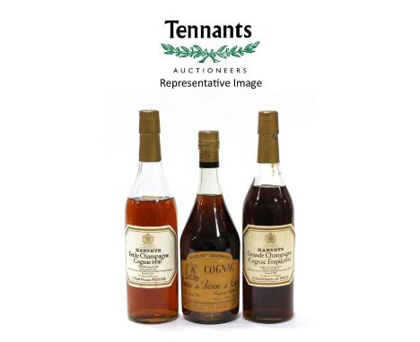 Harveys Grande Champagne Cognac Frapin 1946, landed 1964, bottled 1979; Harveys Petite Champagne Cognac 1950, landed 1964, bo