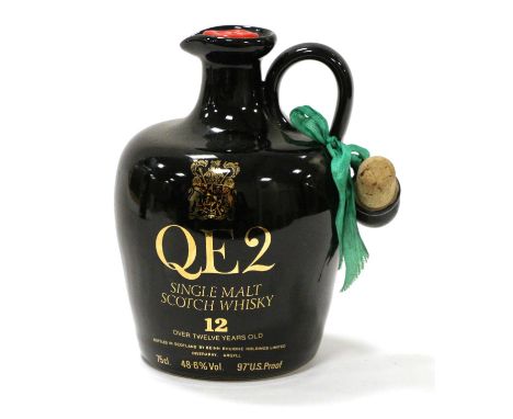 Auchentoshan QE2 Ceramic Decanter 12 Year Old, 75cl, 48.6% U: with stopper, no carton
