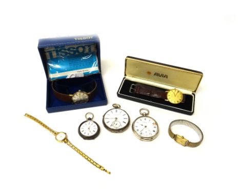 A gentleman's gold circular cased Tissot Seastar Seven wristwatch, with the original case and guarantee, a gentleman's gilt m