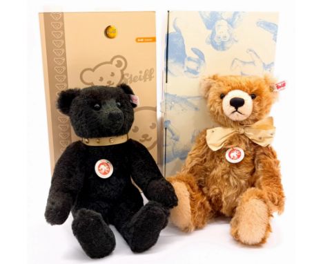 Steiff teddy bear pair including: (1) Classic teddy bear, white tag 038365, LE 2008, alpaca, chest tag, MISSING certificate, 