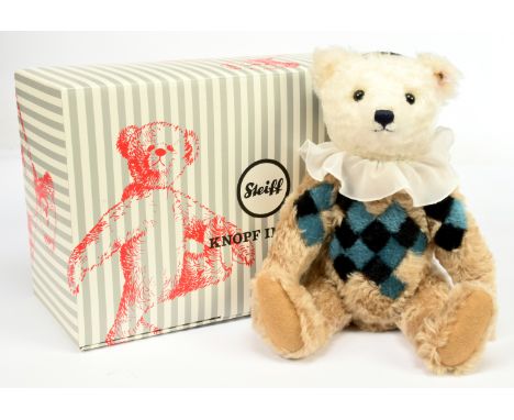 Steiff Pablo Designer's Choice teddy bear, white tag 006975, LE 484/500, focus on Pablo Picasso, by Steiff designer Katrin Sa