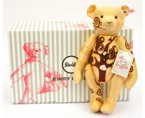 Steiff Gustav teddy bear, white label 006272, plush/felt, certificate, swing label (surface tear), within Excellent box, 12.5