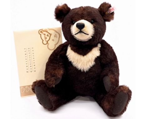 Steiff Moon Ted, white tag 662423, LE 2000, alpaca, tilt growler, certificate, Excellent to Near Mint, 16"/40cm.