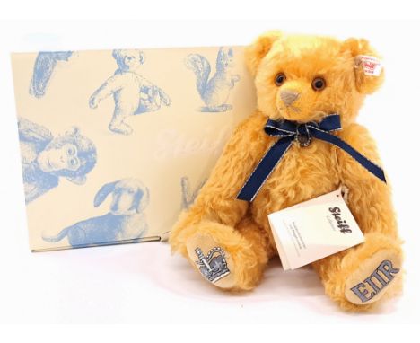 Steiff Diamond Jubilee bear, white label 664069, LE 2012, made exclusively for Peter Jones China, mohair, swing label, MISSIN