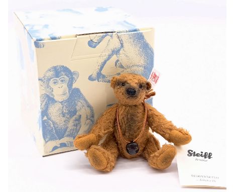 Steiff Teddy Bear Flo, white tag 421136, LE to the year 2009, No. 98, plush, swing label certificate, within Excellent box wi