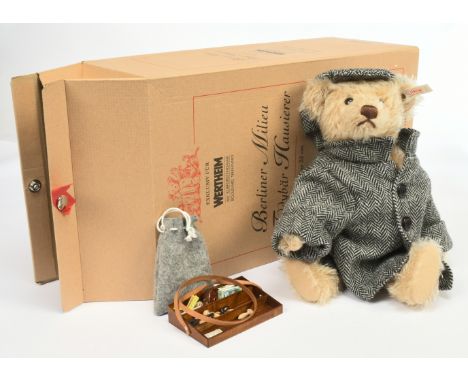 Steiff Wertheim-Berliner Milieu Teddy Bear Hausierer (Pedlar / Hawker), white tag 655555, LE 1500, 2000, exclusive to the Ger