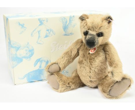 Steiff Sam teddy bear, white tag 036774, mohair, chest tag, certificate, within Good Plus box, MOTH nibble to left foot pad (