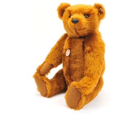 Steiff 55PB 1902 replica teddy bear, white tag 404009, LE 7000, rust mohair, with moulded sealing wax nose, chest tag, MISSIN