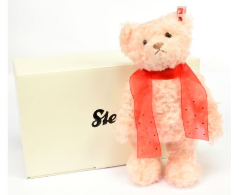 Steiff Rosie, the Summer Swarovski bear, white tag 690273, LE 3000, pale pink mohair, swing label, certificate, Excellent to 