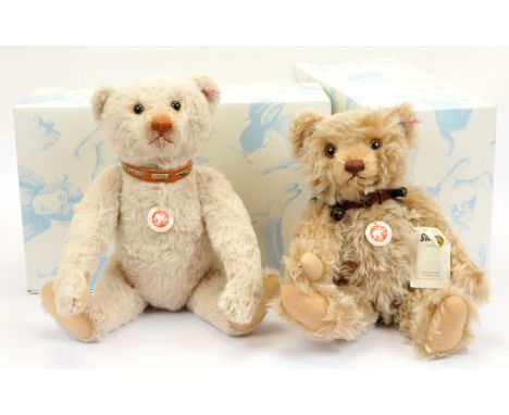 Steiff teddy bear pair including: (1) British Collectors 2012, white tag 664205, LE 2000, mohair, chest tag, certificate, swi