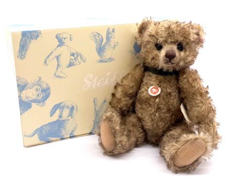 Steiff Jeremy Bear white tag 035180, LE 1500, mohair, chest tag, swing label, swing label, within Good Plus box, Excellent Pl