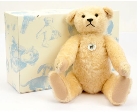 Steiff Margarete's teddy bear replica 1909, white tag 400520, LE 1909, 2008, mohair, chest tag, certificate, within Fair Plus