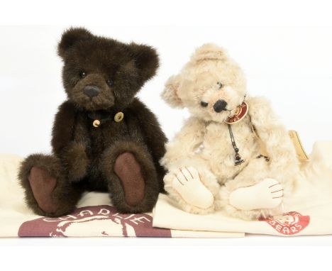 Charlie Bears Little Billy teddy bear, CB35920, 2006, LE 141/300, designed by Heather Lyell, blonde wavy plush, with swing la