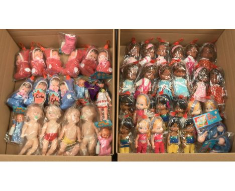 Collection of kitsch / retro / vintage dolls and novelties, Sailor dolls, Pram and Cot set, Bubble Blowing doll, Hot Pants do