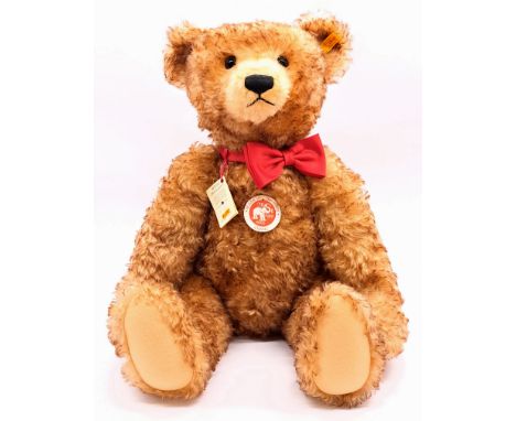 Steiff Classic teddy bear, yellow tag 000225, mohair, chest tag, Excellent to Near Mint, 23.75"/60cm.