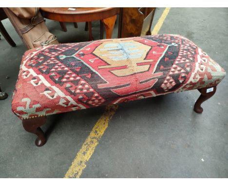 Vintage Aztec Patterned long stool 