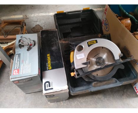 Selection of tools includes circular saw etc 