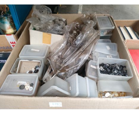 Box of vintage buttons 
