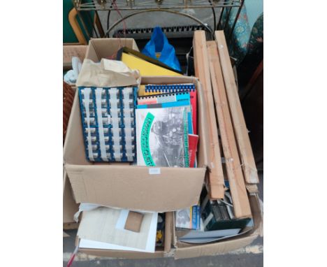 A Pallet of train books, oo train track, tools etc 
