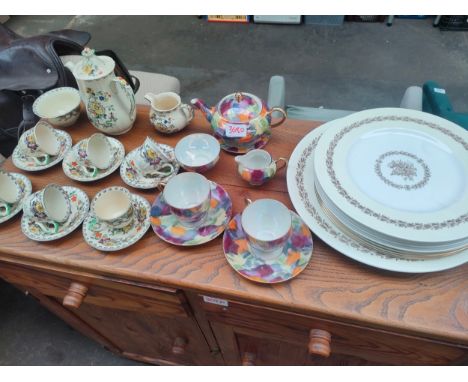 Masons vintage tea service , Czechoslovakia lustre tea service together with Wedgewood appledore dinner plates 