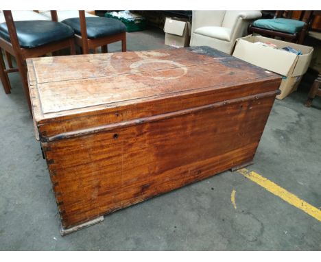 Large antique pine trunk 
