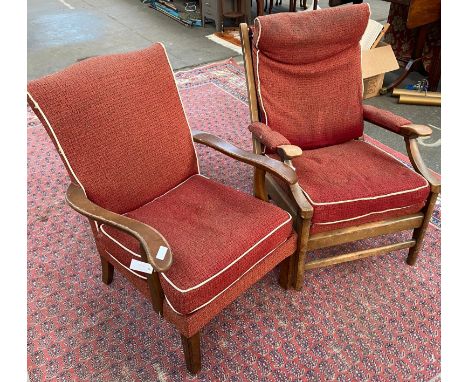 A Lot of two vintage Parker Knoll arm chairs. 