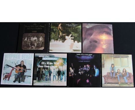 CROSBY, STILLS & NASH - Lovely collection of 7 x original title/pressing LP's. Titles are déjà vu (original plum Atlantic 240
