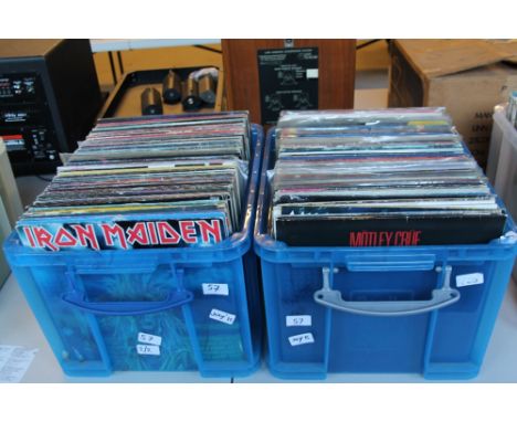 METAL/HEAVY ROCK - Large collection of over 120 x LP's and 12" records. Artists to include Iron Maiden, AC/DC, Van Halen, Mot