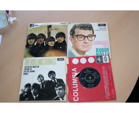 60s SINGLES/EP's - Collection of 4 x 7'' records to include 3 x EP's. Titles are The Rolling Stones - S/T (DFE 8560 - VG+/VG)