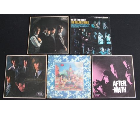 THE ROLLING STONES - Collection of 5 x original title early UK pressings. Titles are Their Satanic Majesties Request (lenticu