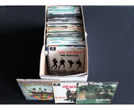 BEATLES AND RELATED - Large collection of around 100 x 7" singles to include many early original titles. Catalogue numbers to