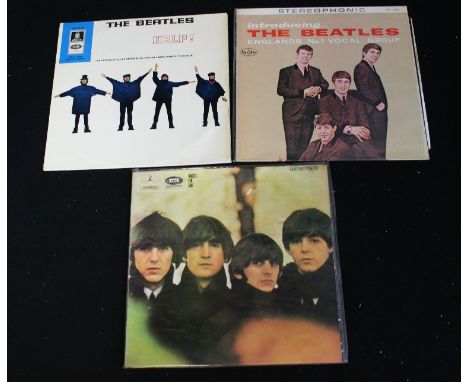 THE BEATLES - Collection of 3 x overseas LP's. Help! Is a Swiss copy for export in Germany (SMO 84008), with the original ''A